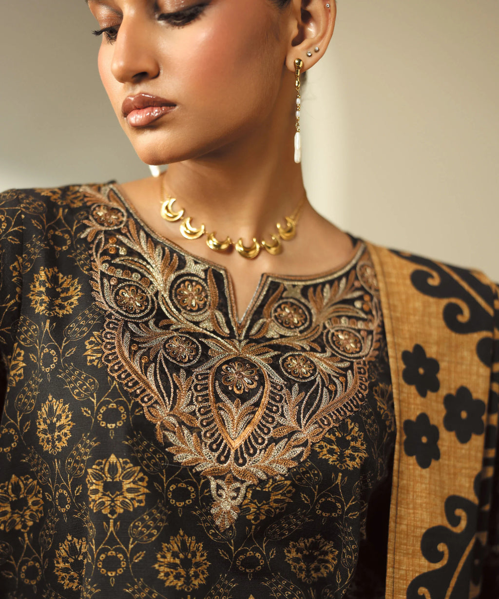 Embroidered Khaddar Shirt