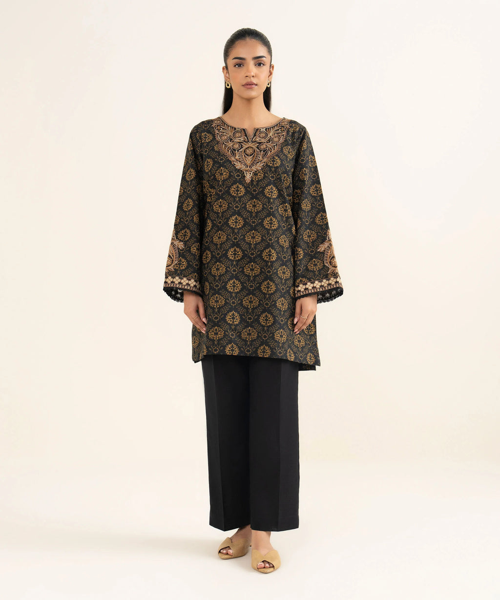 Embroidered Khaddar Shirt