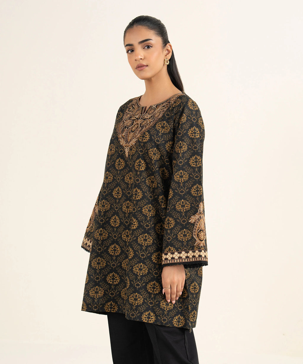 Embroidered Khaddar Shirt