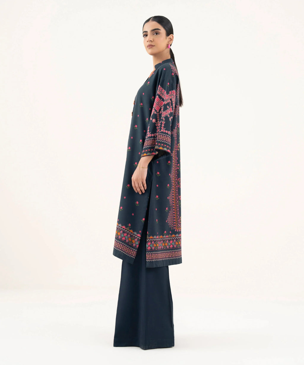 2 Piece - Printed Cotton Suit