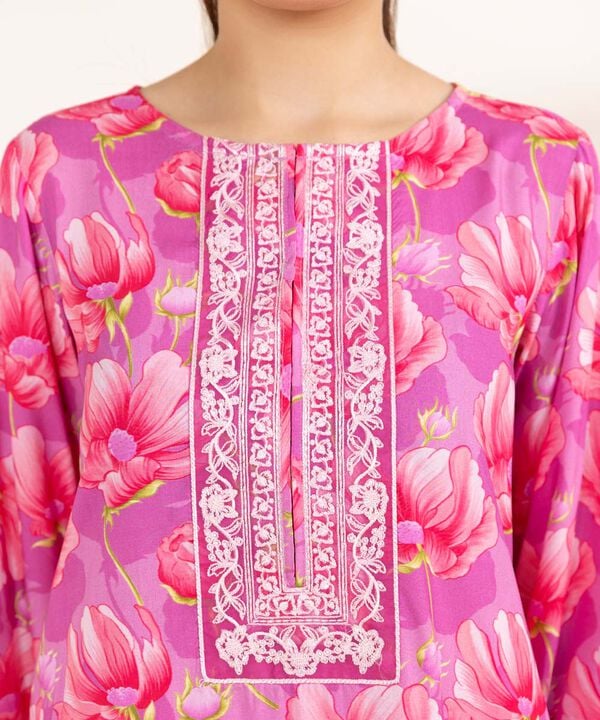 Embroidered Arabic Lawn Shirt