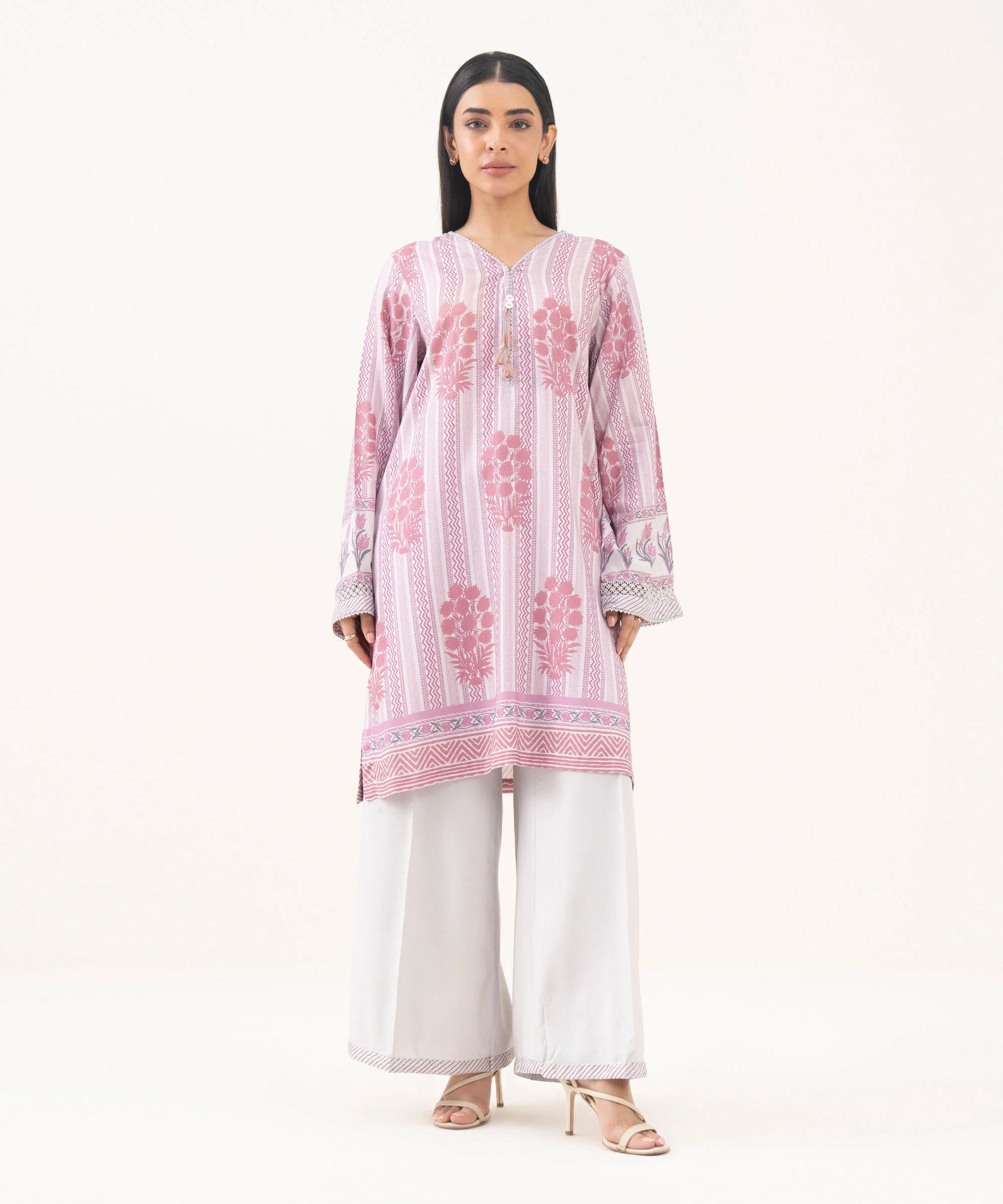 3 Piece - Printed Linen Viscose