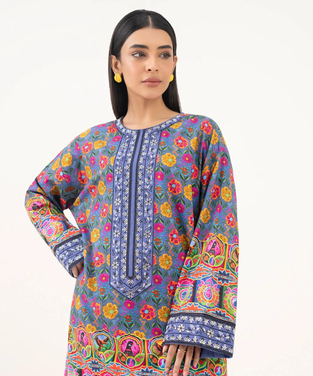 Embroidered Light Khaddar Shirt