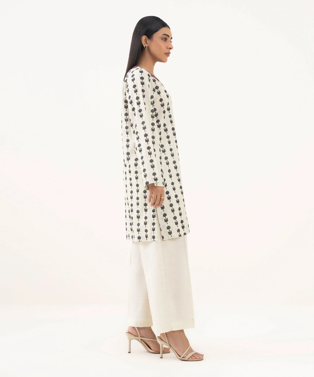 Embroidered Light Khaddar Shirt