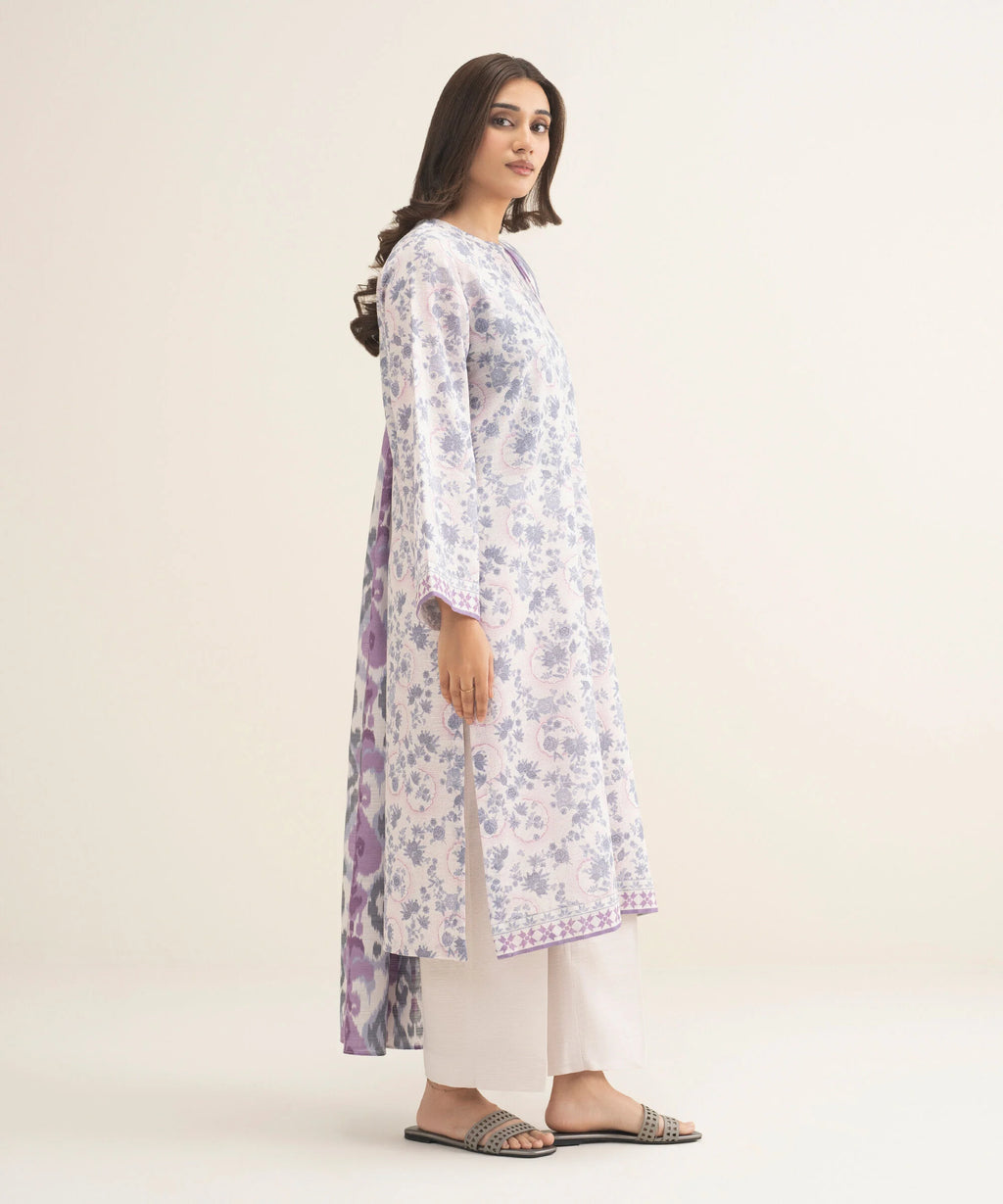 3 Piece - Printed Khaddar Suit