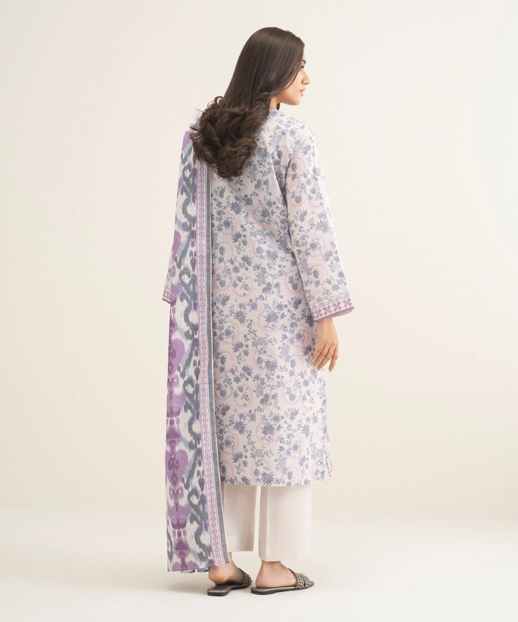 3 Piece - Printed Khaddar Suit