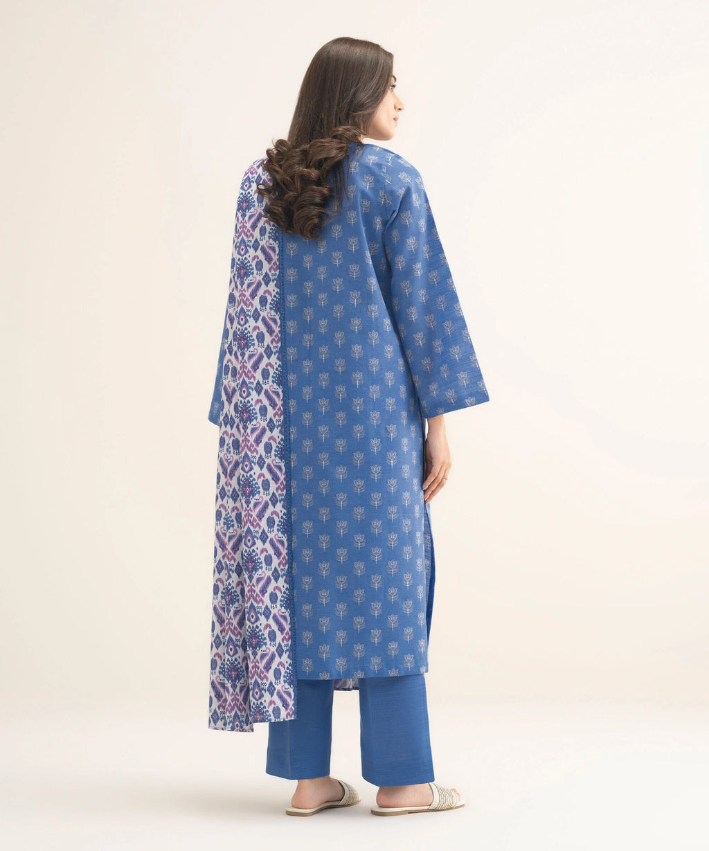 3 Piece - Printed Khaddar Suit