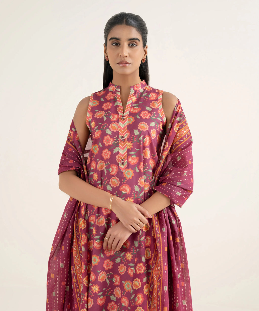 3 Piece - Printed Lawn Suit