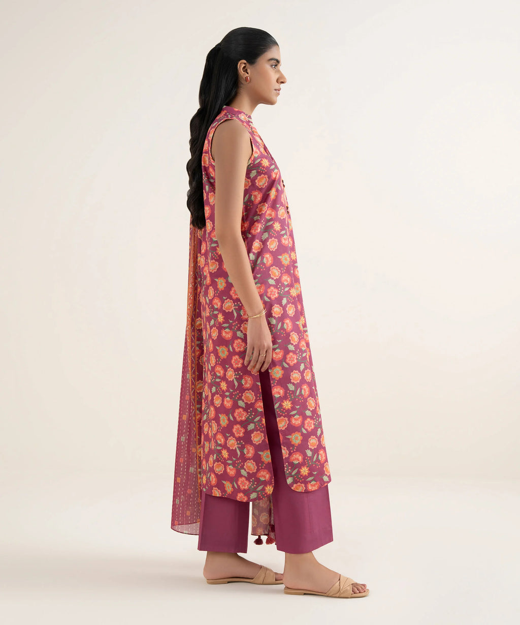 3 Piece - Printed Lawn Suit