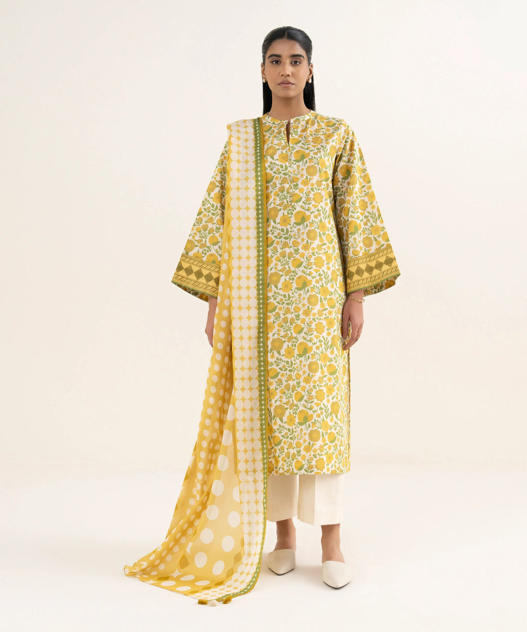 3 Piece - Printed Lawn Suit