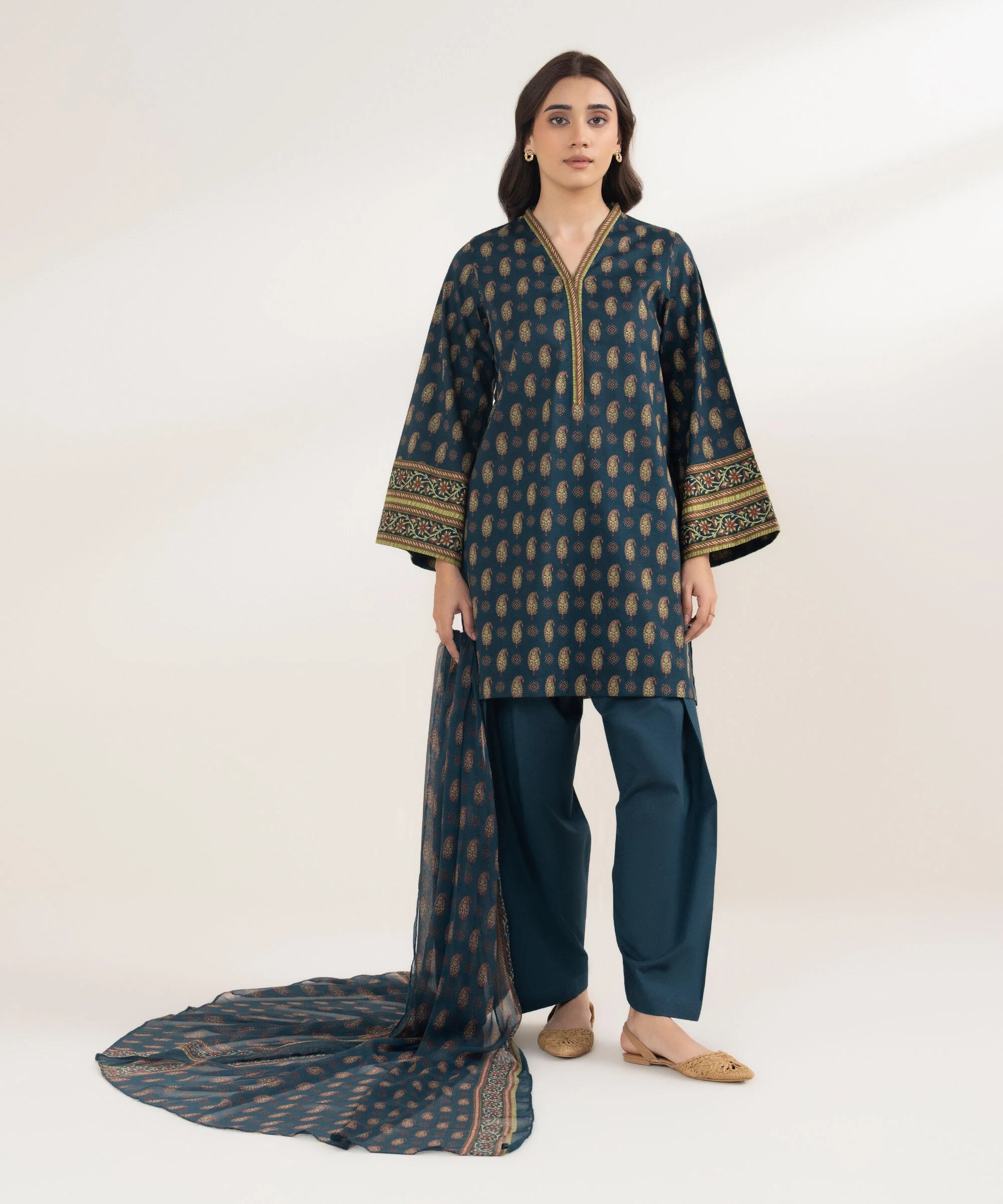 3 Piece - Printed Lawn Suit