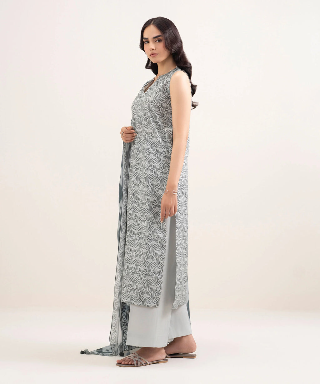 3 Piece - Printed Lawn Suit