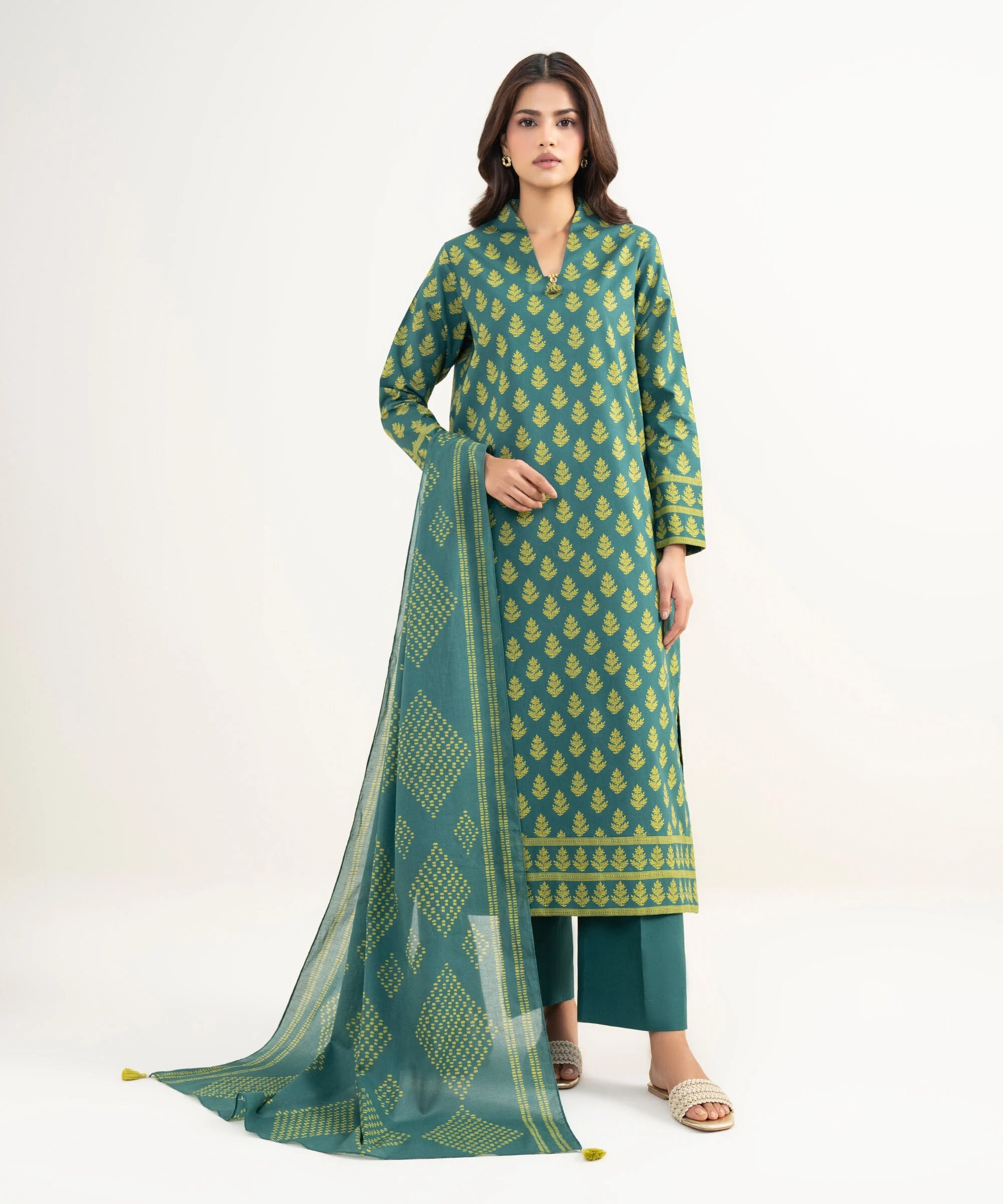 3 Piece - Printed Lawn Suit