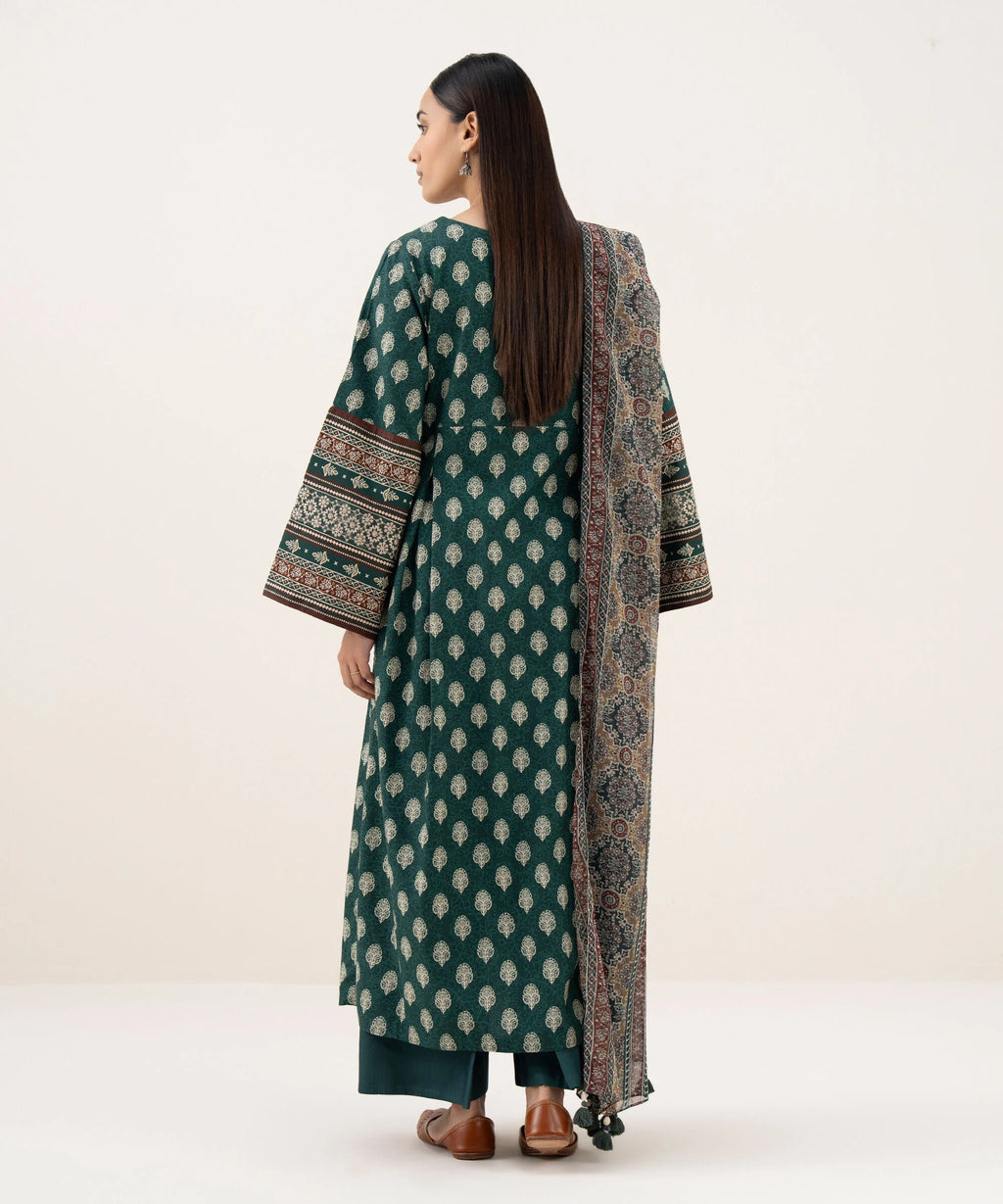 3 Piece - Embroidered Light Linen Suit