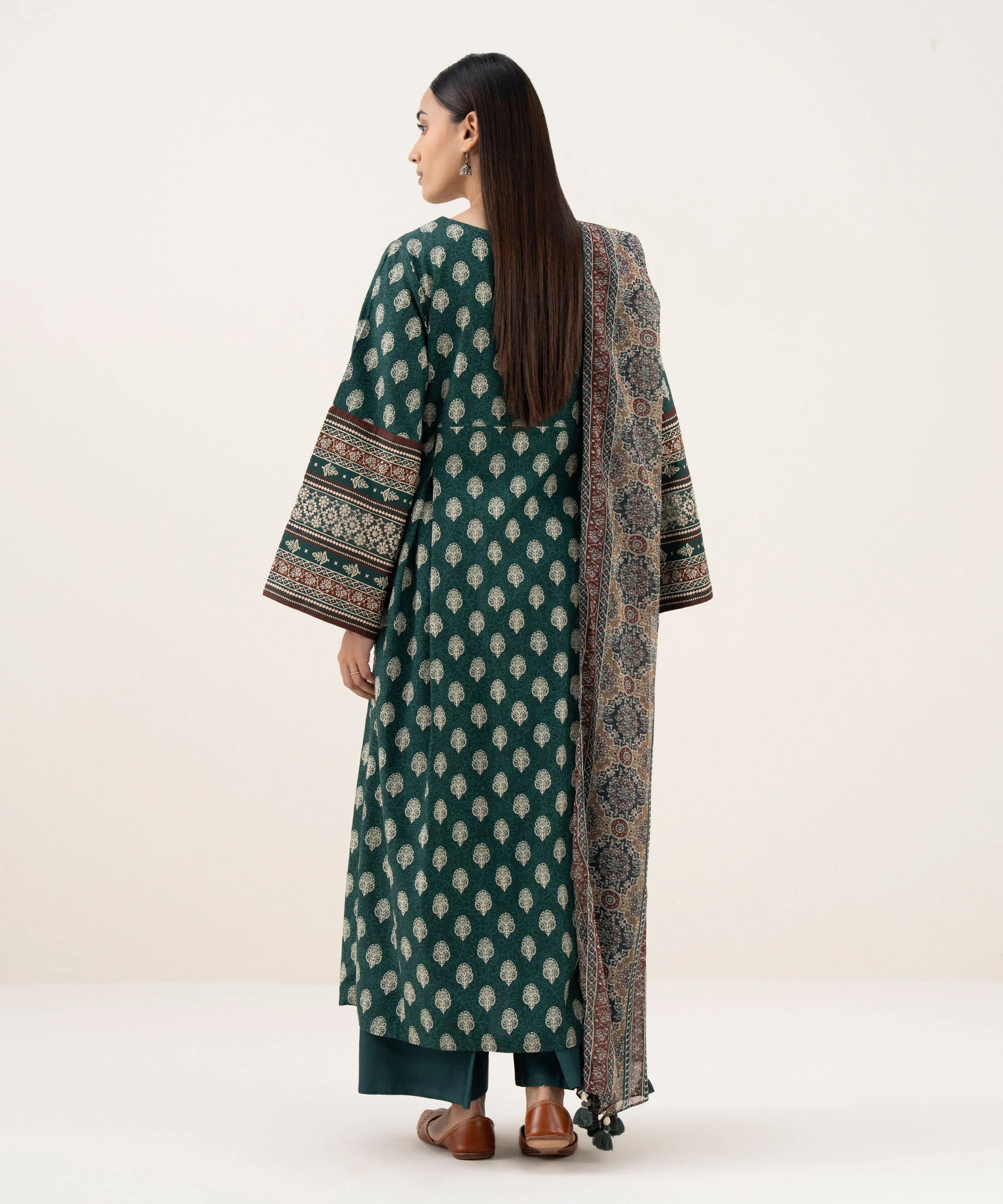 3 Piece - Embroidered Light Linen Suit