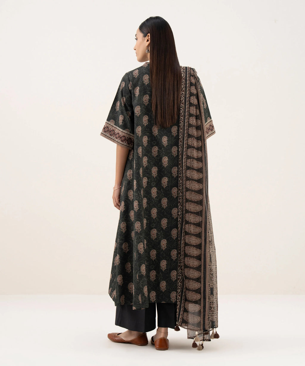 3 Piece - Embroidered Light Linen Suit