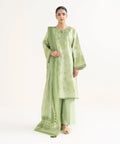 3 Piece - Embroidered Cotton Suit