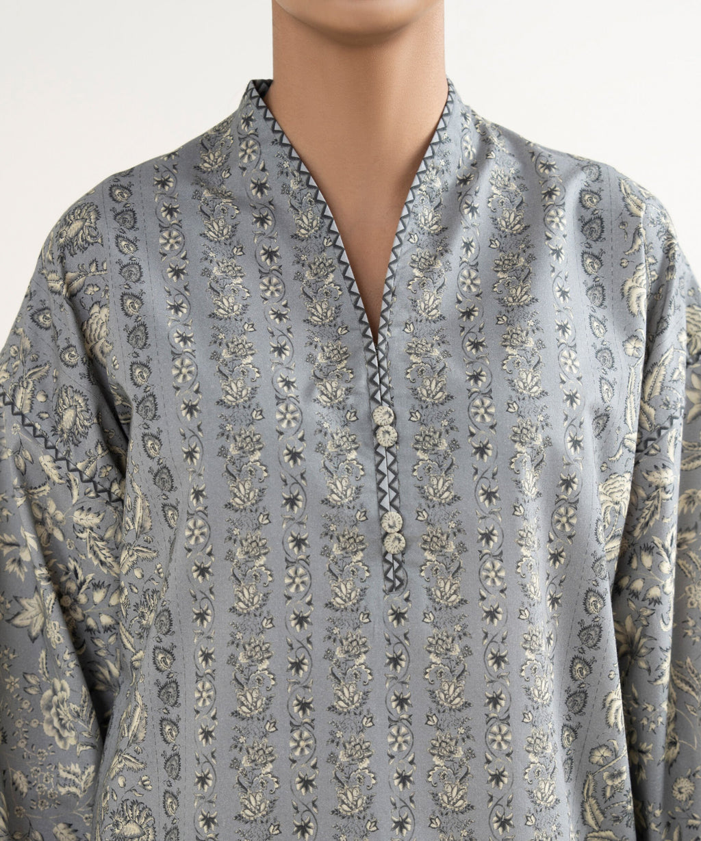 3 Piece - Embroidered Cotton Suit