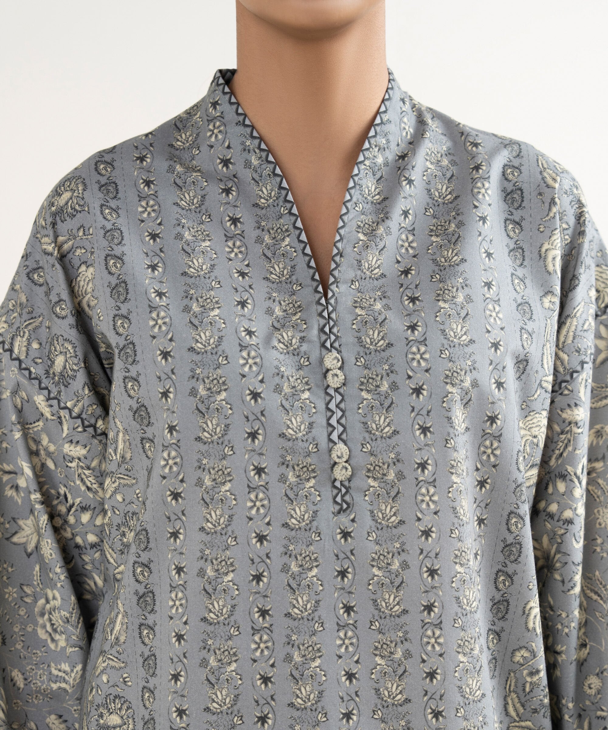 3 Piece - Embroidered Cotton Suit