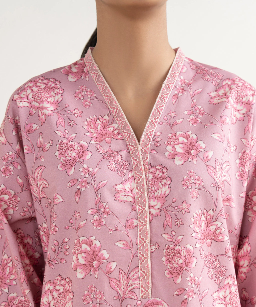 3 Piece - Embroidered Cotton Suit