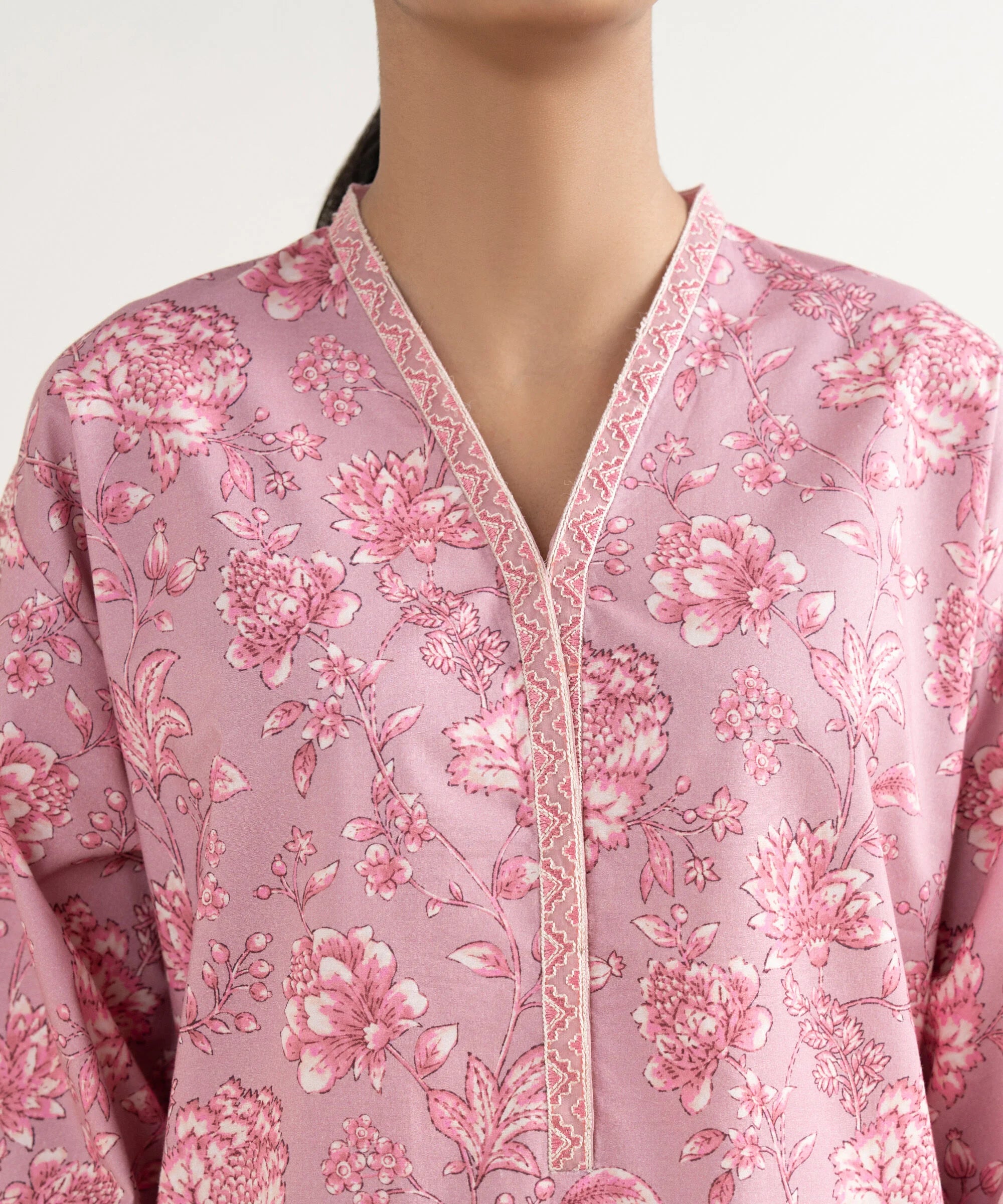 3 Piece - Embroidered Cotton Suit