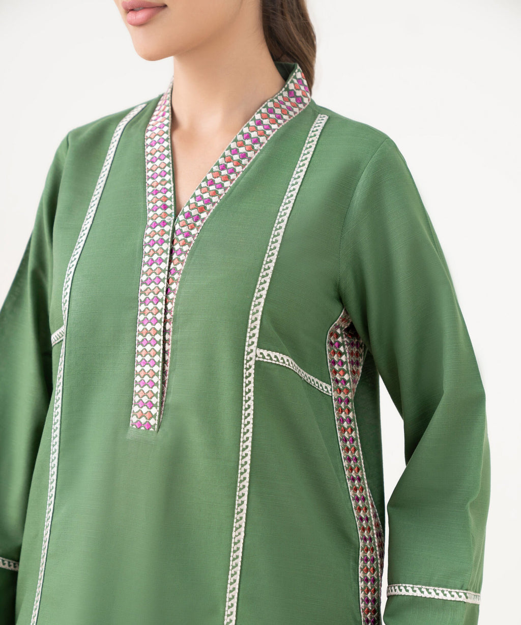 3 Piece - Embroidered Light Khaddar
