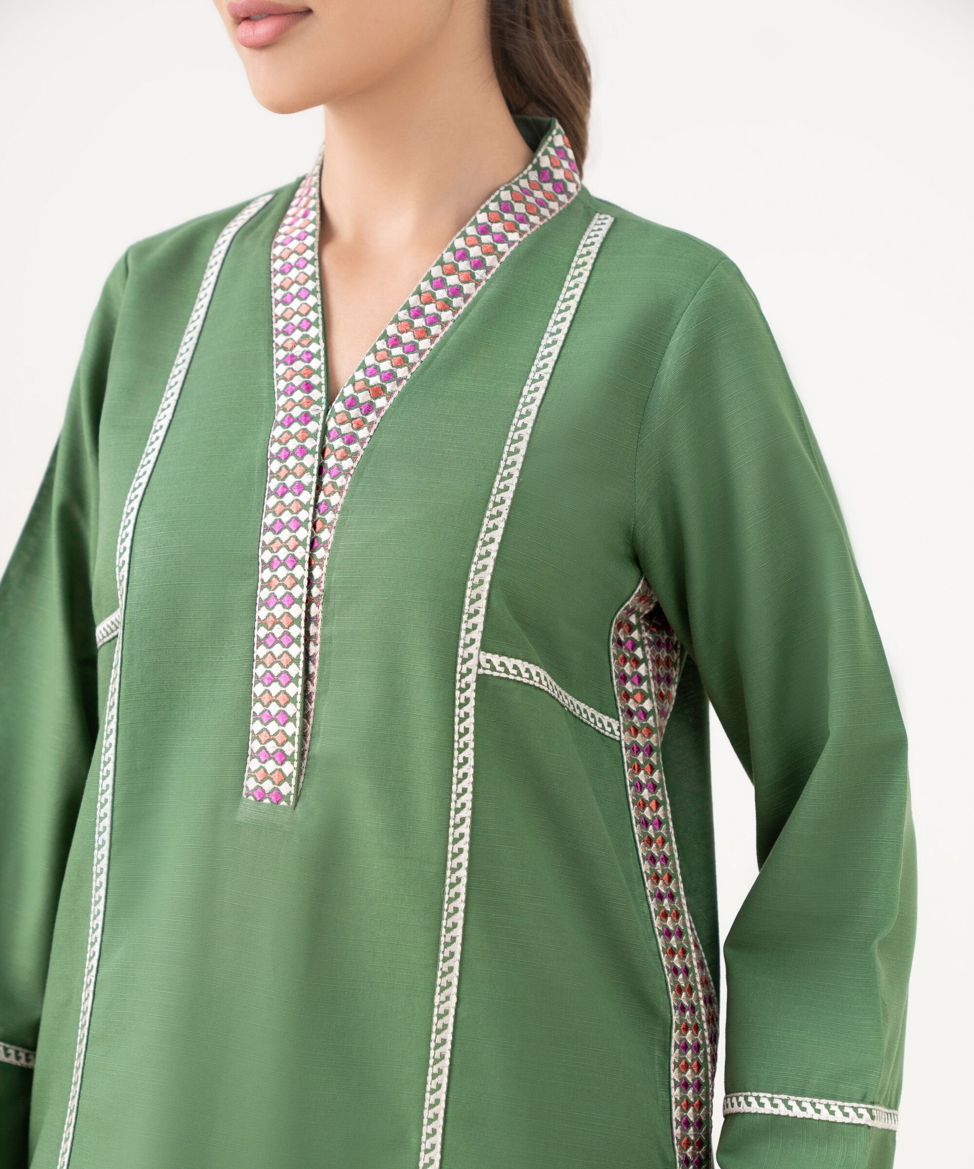 3 Piece - Embroidered Light Khaddar