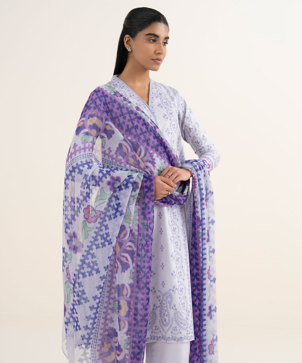 3 Piece - Printed Lawn Suit