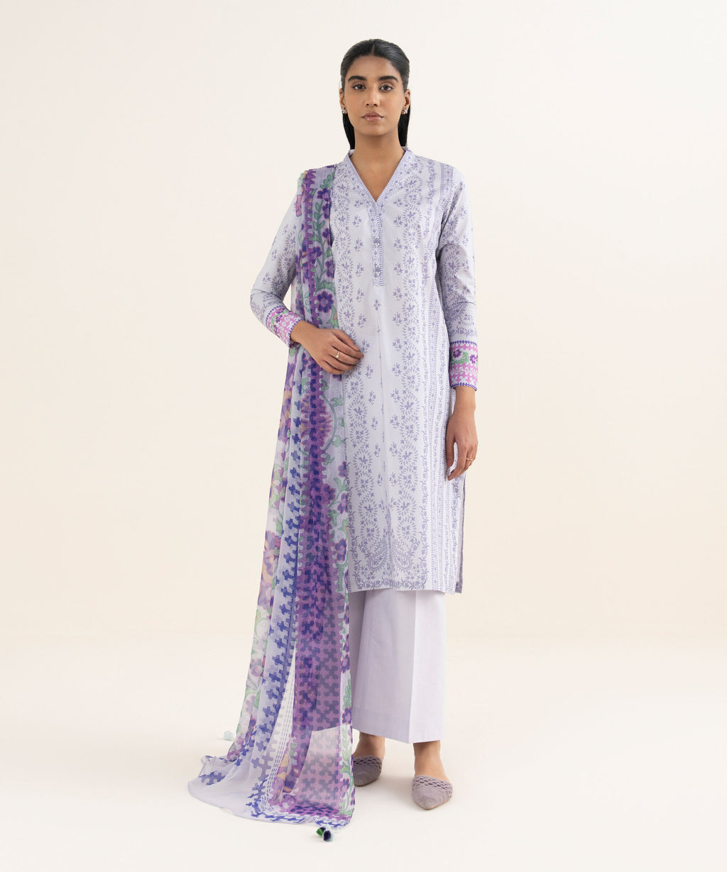 3 Piece - Printed Lawn Suit