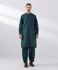 Embroidered Cotton Dobby Suit