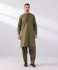 Embroidered Cotton Dobby Suit