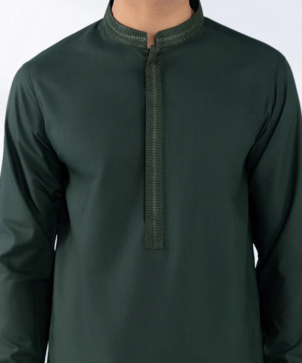 Embroidered Wash & Wear Suit