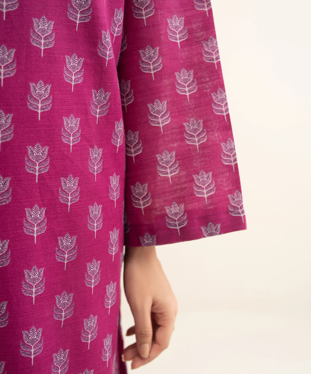3 Piece - Printed Khaddar Suit