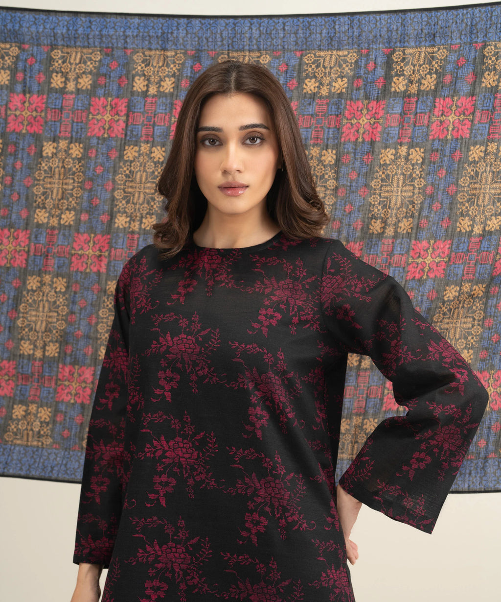 3 Piece - Printed Khaddar Suit
