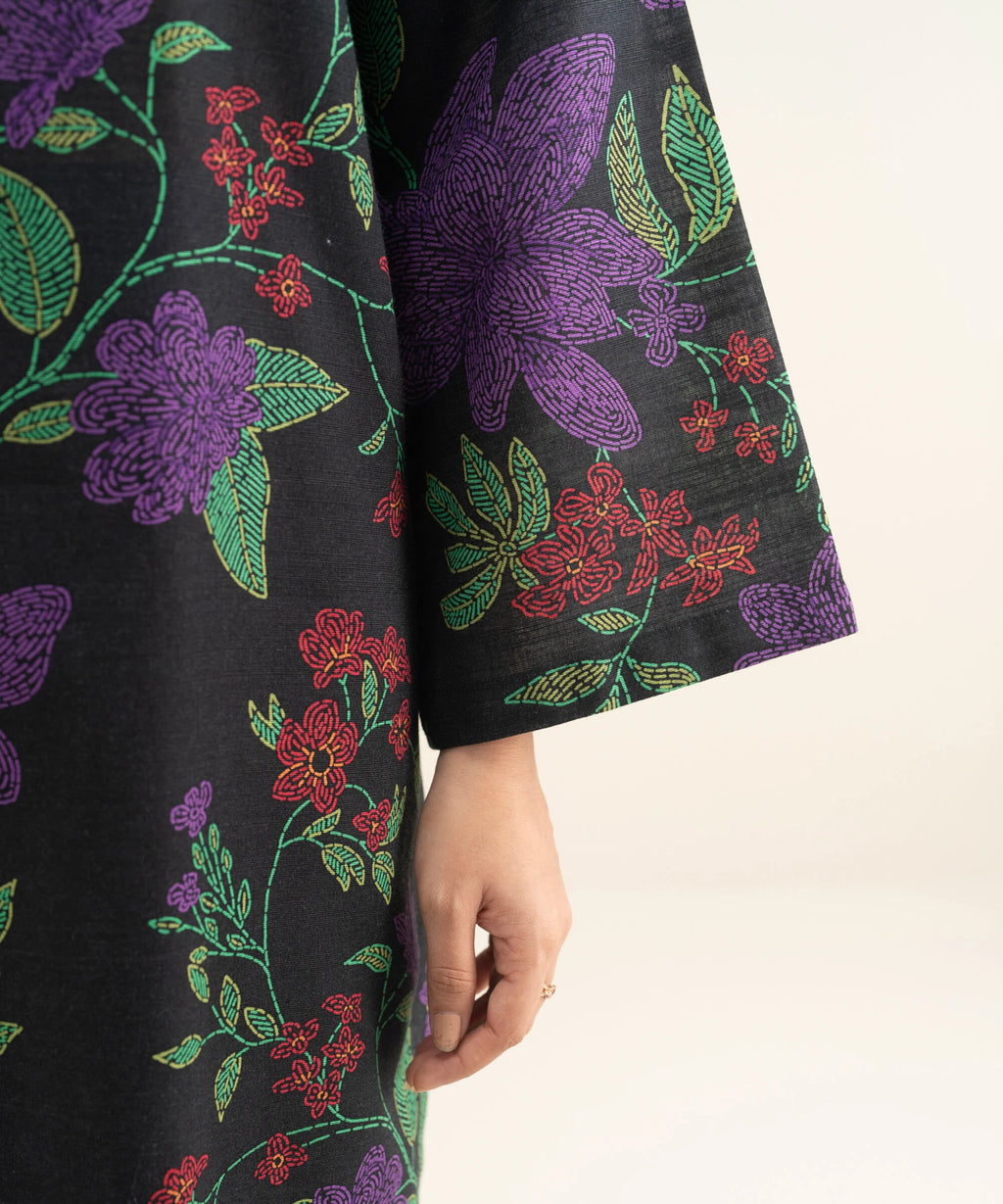 3 Piece - Printed Khaddar Suit
