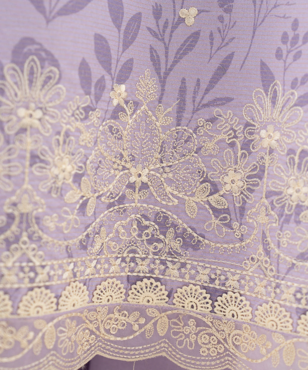 3 Piece - Embroidered Zari Lawn Suit