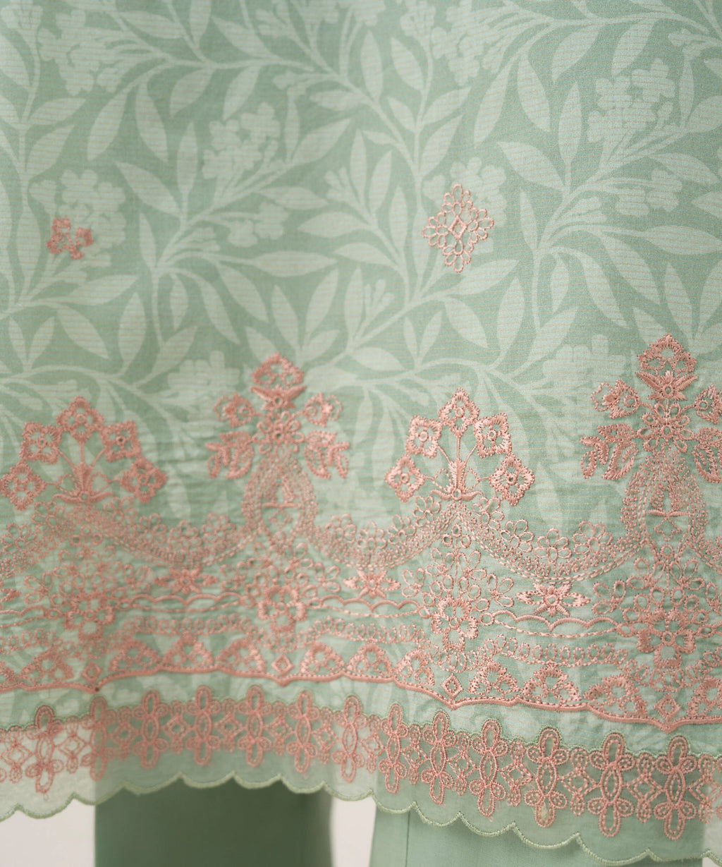 3 Piece - Embroidered Zari Lawn Suit