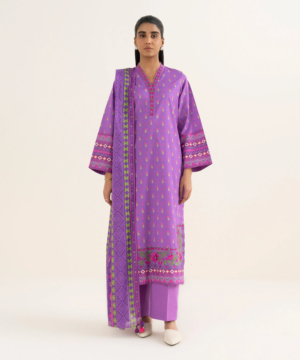 3 Piece - Embroidered Lawn Suit