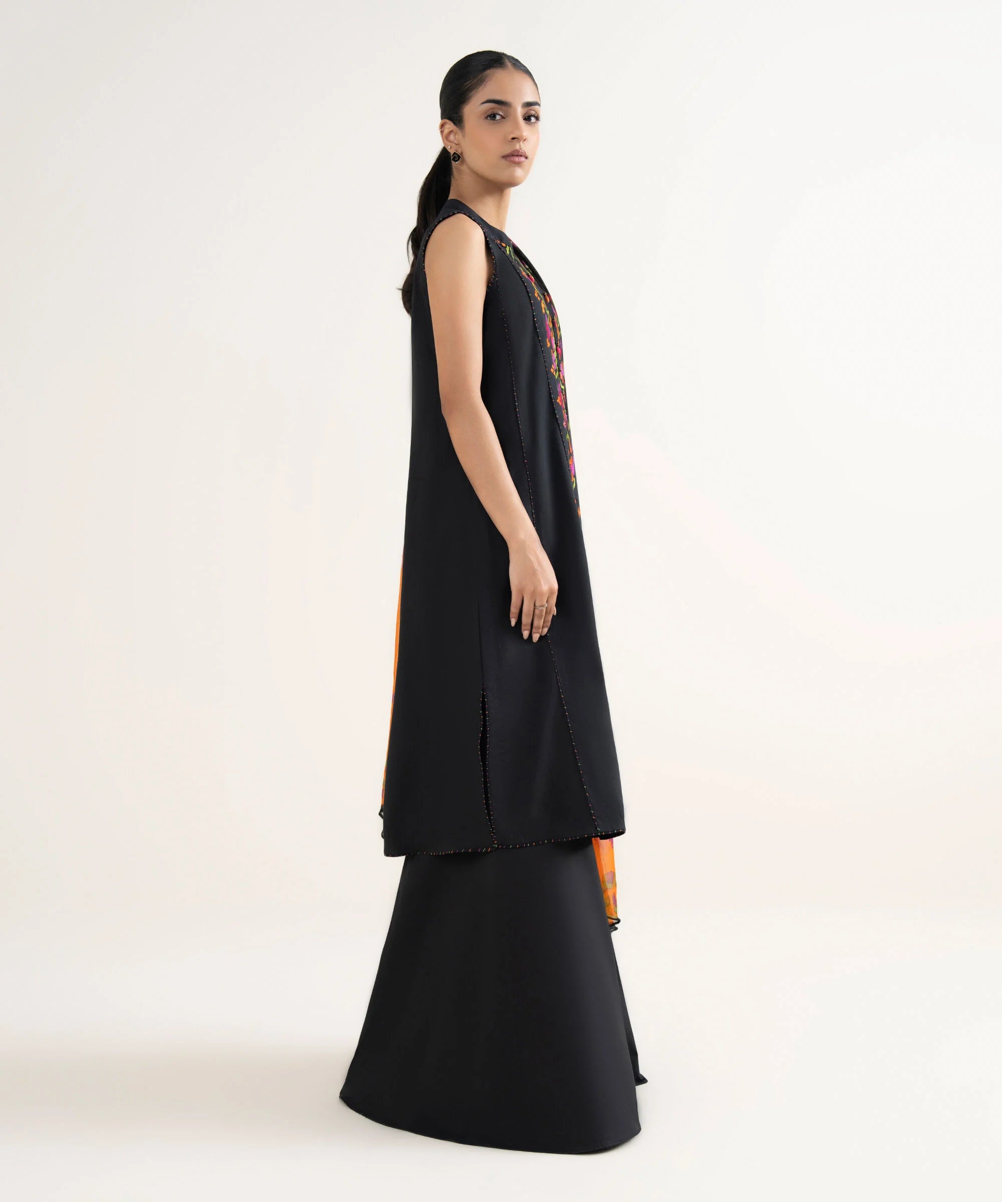 3 Piece - Embroidered Cotton Viscose Suit