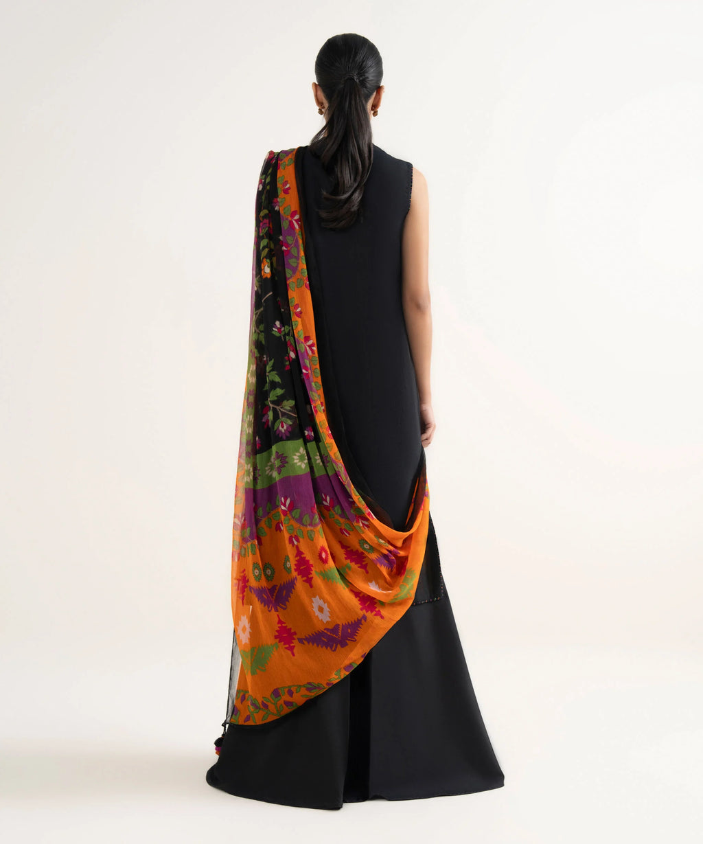3 Piece - Embroidered Cotton Viscose Suit