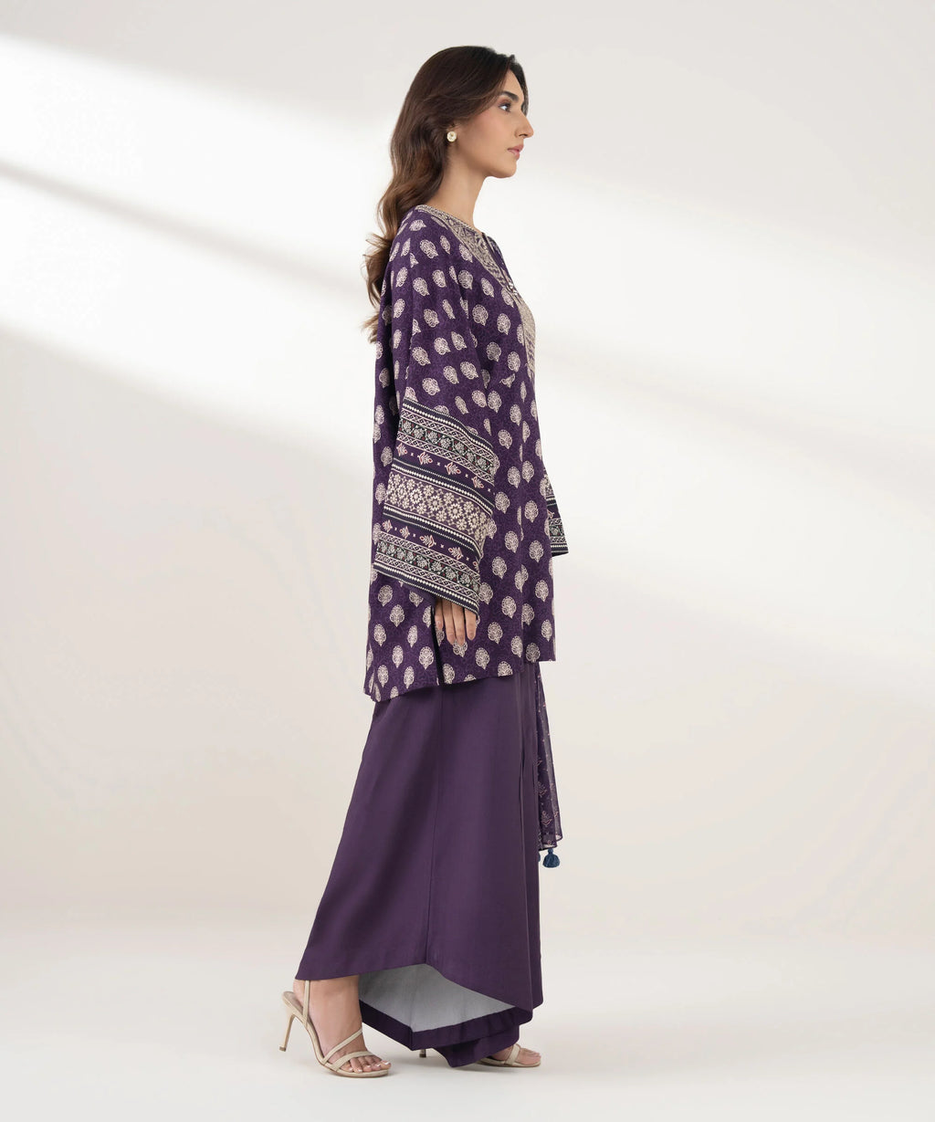 3 Piece - Embroidered Light Linen Suit
