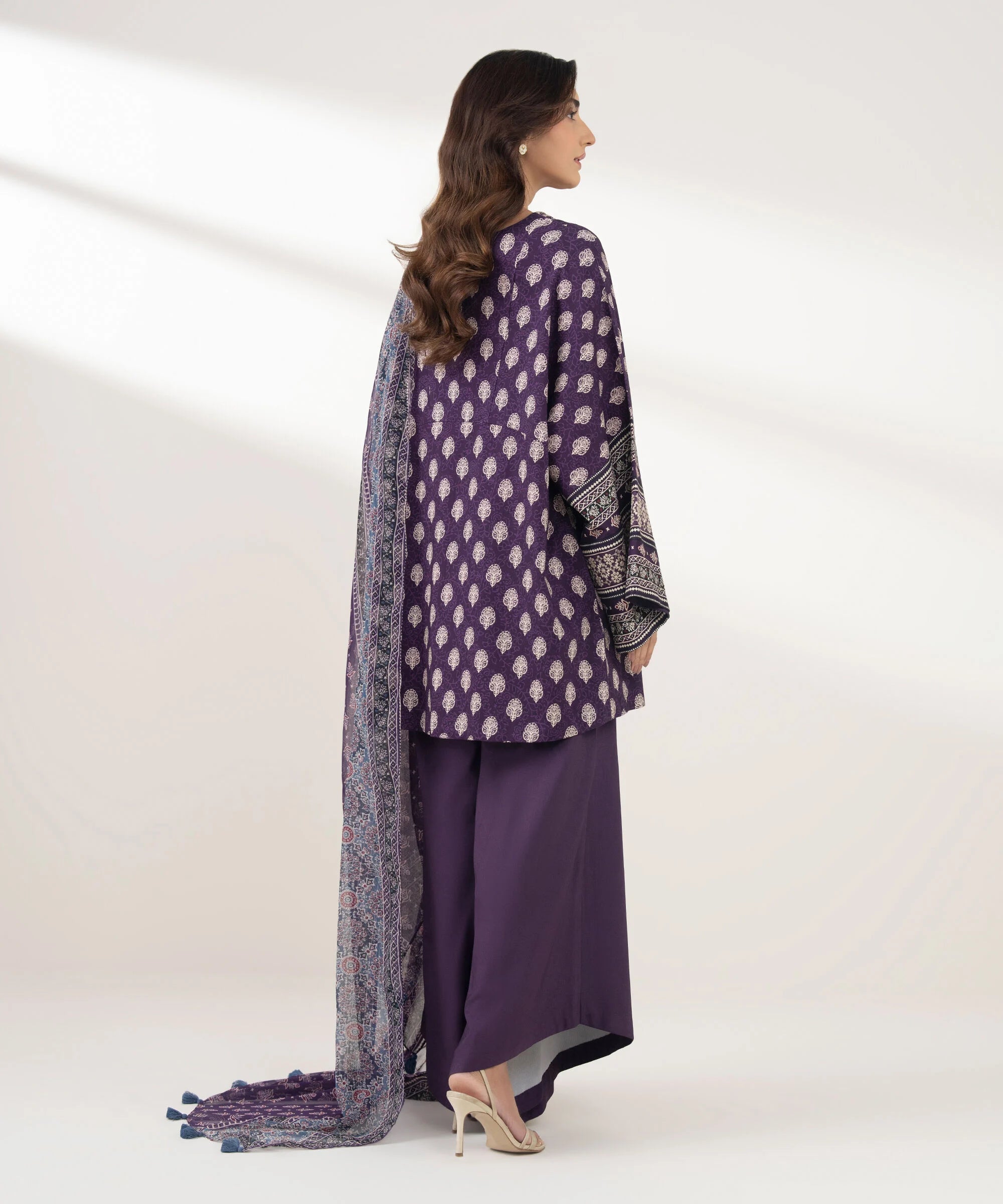 3 Piece - Embroidered Light Linen Suit