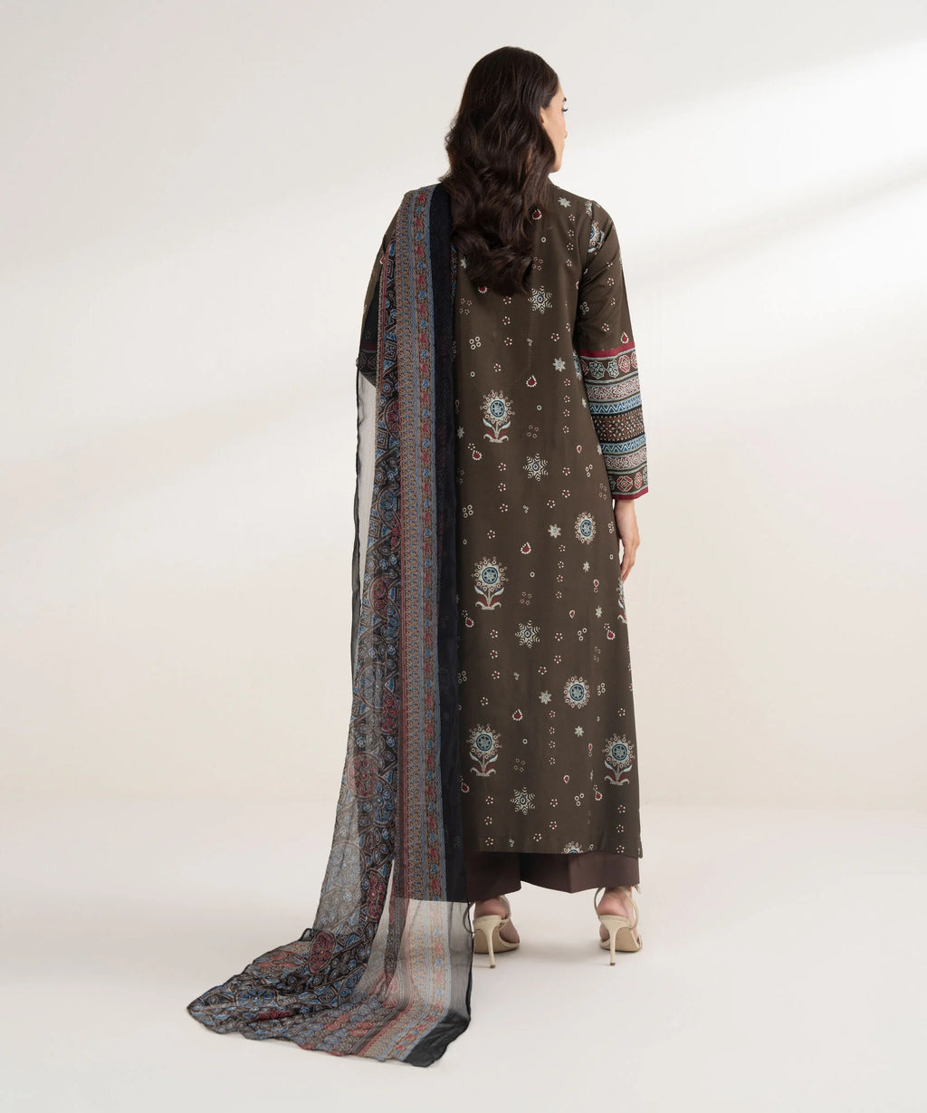3 Piece - Embroidered Light Linen Suit