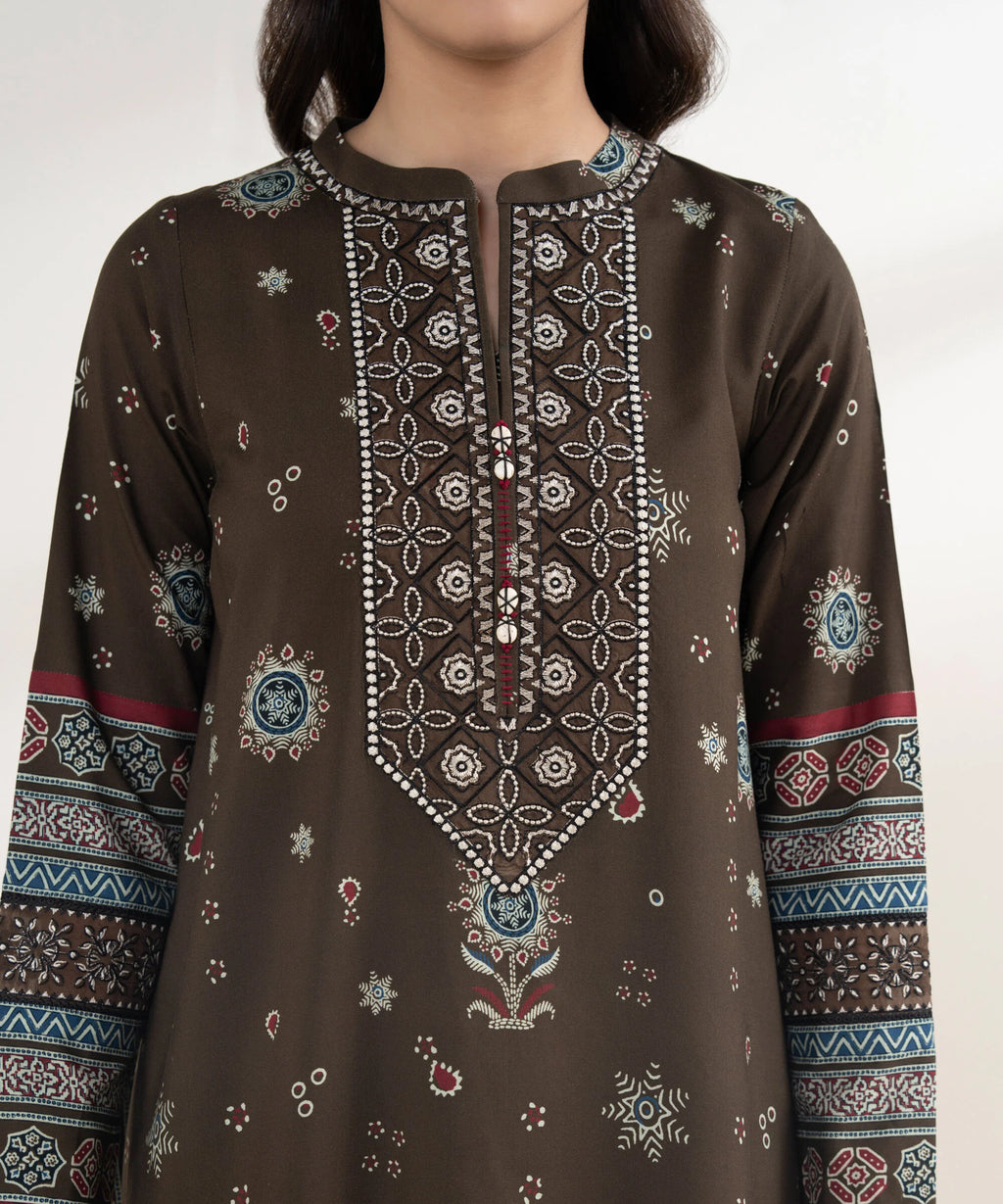 3 Piece - Embroidered Light Linen Suit