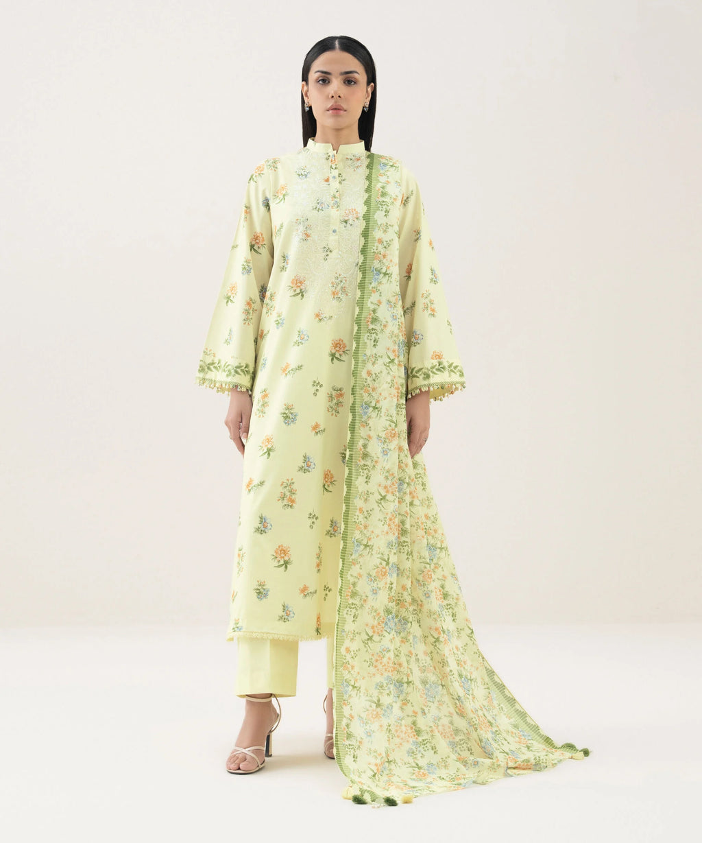 3 Piece - Embroidered Lawn Suit