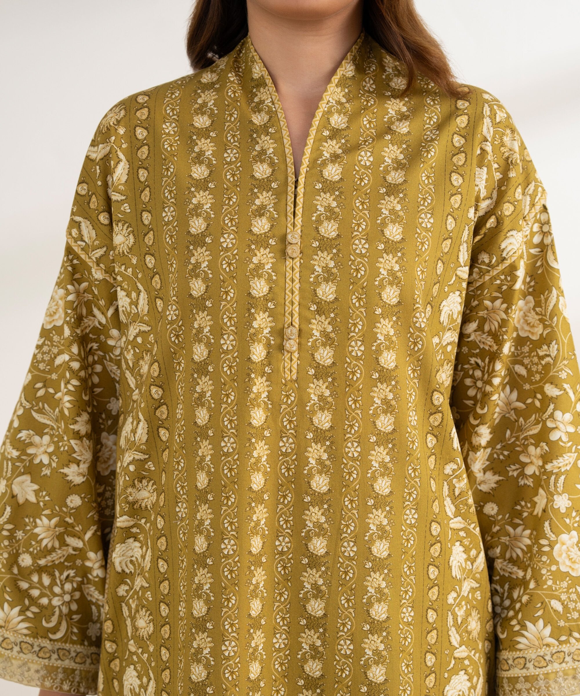 3 Piece - Embroidered Cotton Suit