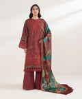 3 Piece - Embroidered Cotton Suit