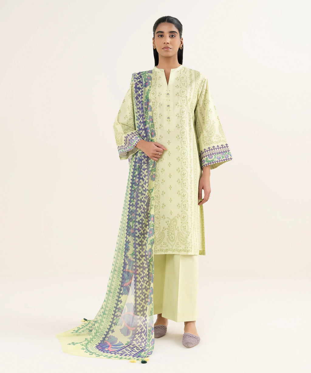 3 Piece - Printed Lawn Suit