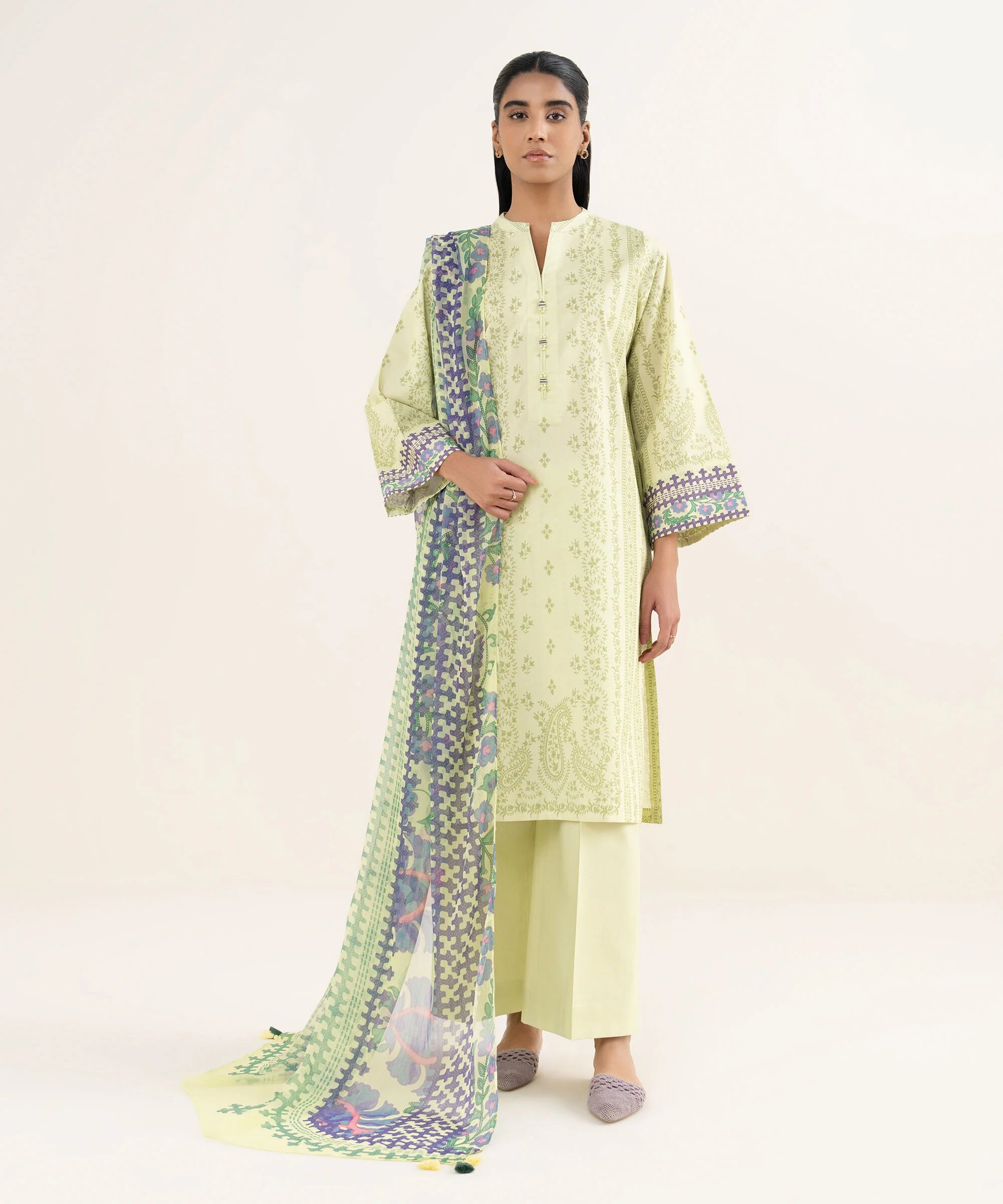 3 Piece - Printed Lawn Suit