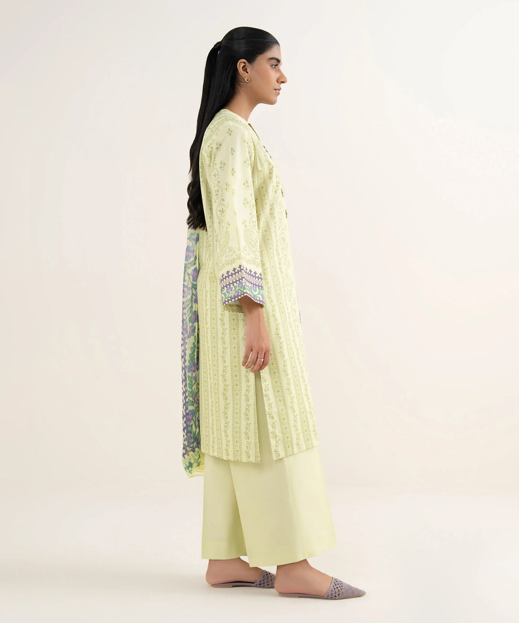 3 Piece - Printed Lawn Suit